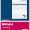 Adams® Carbonless 2-Part Snapset Invoice Forms, 8 1/2" x 11", White/Canary, Pack Of 50