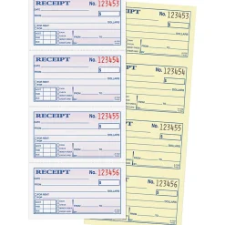 AdamsĀ® Carbonless 2-Part Spiral Money/Rent Receipt Book, 11" x 5 1/4", Book Of 200 Sets