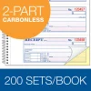 Adams® Carbonless 2-Part Spiral Money/Rent Receipt Book, 7 5/8" x 11", Book Of 200 Sets