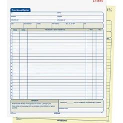 AdamsĀ® Carbonless Purchase Order Book, 8 3/8" x 10 11/16", 2-Part, 50 Set Pad