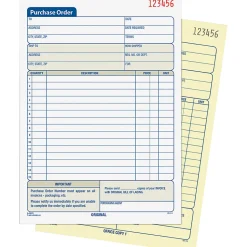 AdamsĀ® Carbonless Purchase Order Book, 5 9/16" x 8 7/16", 2-Part, 50 Set Pad