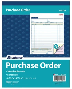 Adams® Carbonless Purchase Order Book, 8 3/8