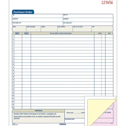 Adams® Carbonless Purchase Order Book, 8 3/8