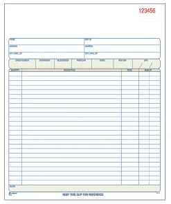 AdamsĀ® Carbonless Sales Order Book, 8 3/8" x 10 11/16, 2-Part, White/Canary