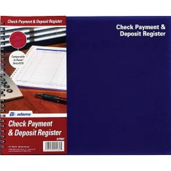 Adams® Check Payment And Deposit Register, 8 1/2