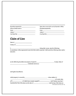Adams® Claim of Lien