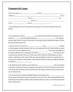 Adams® Commercial Lease
