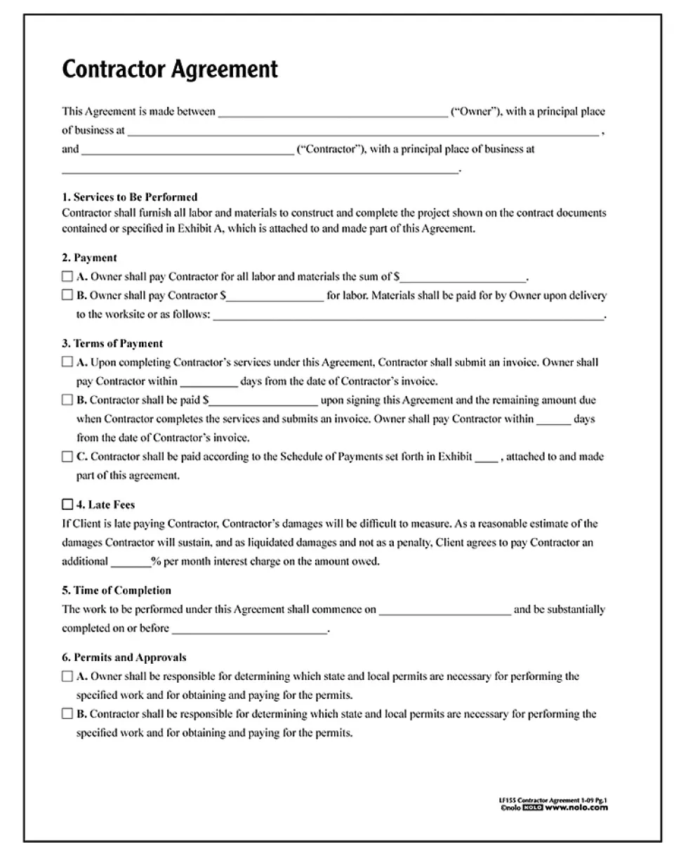 Adams® Contractor Agreement