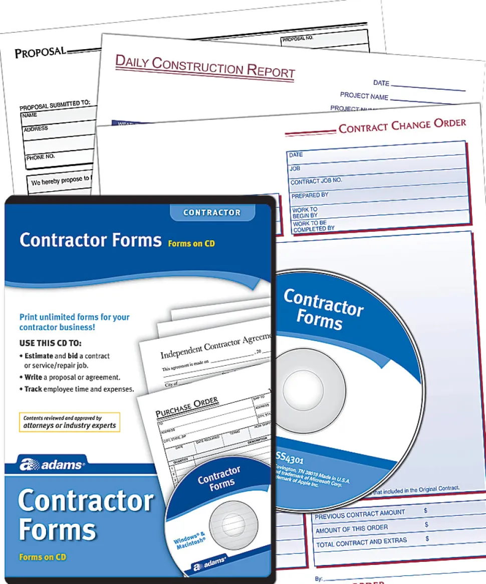 Adams® Contractor Forms, Disc