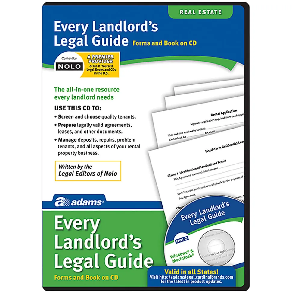 Adams® Every Landlord's Legal Guide, For PC/Mac®, Disc