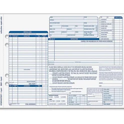 Adams® Garage Repair Order Form Books, 3-Part, 8-1/2" x 11-7/16", 150 Pages, Blue, Pack Of 50 Books