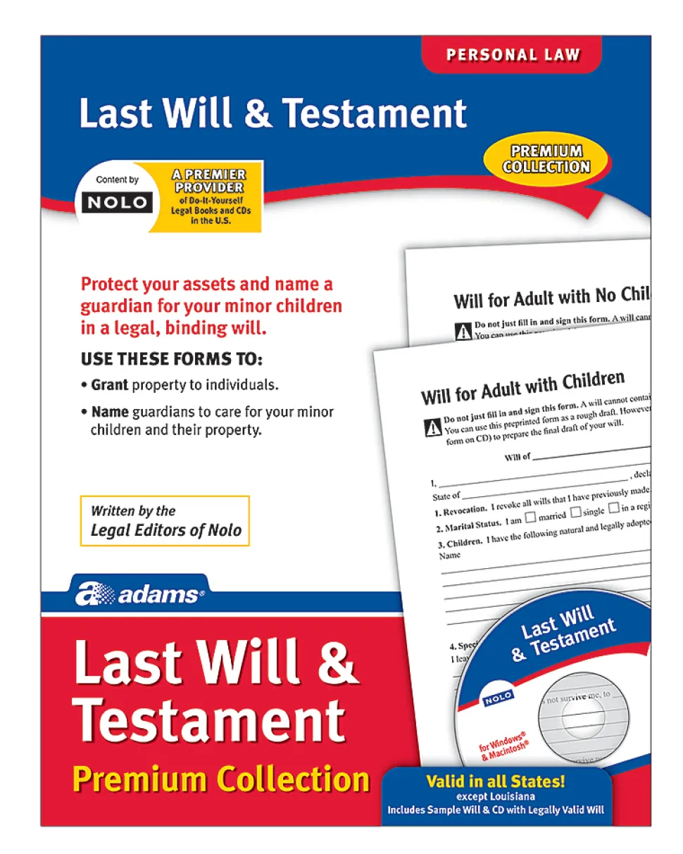 Adams® Last Will & Testament