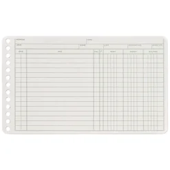 Adams® Ledger Sheets, 5" x 8", Green/White