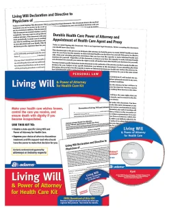 Adams® Living Will & Power of Attorney for Healthcare Kit