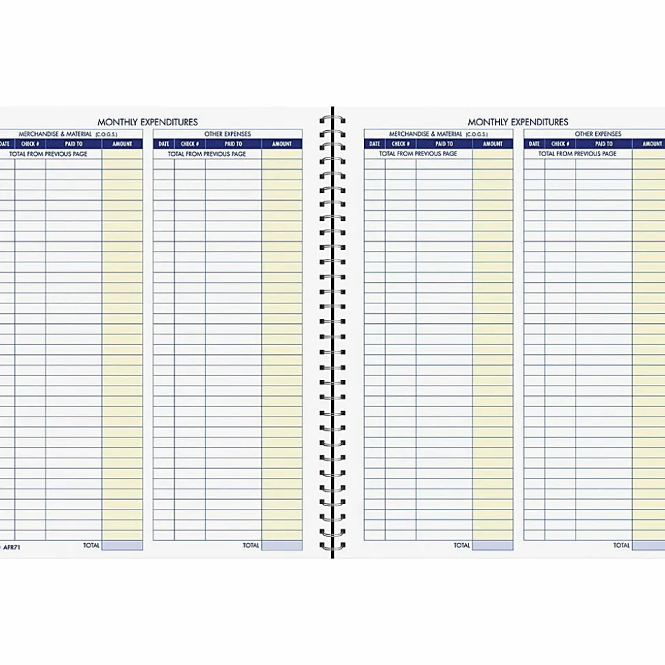 Adams® Monthly Bookkeeping Book, 8 1/2" x 11"