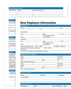 Adams® New Employee Information Forms