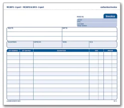 Adams™ 3-Part Carbonless Invoice Form Unit Set, 8 1/2" x 7 7/16", White/Canary/Pink, Pack Of 50 Sets