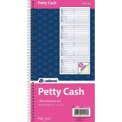 Adams® 2-Part Petty Cash Receipt Book, 5 1/2
