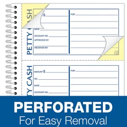 Adams® 2-Part Petty Cash Receipt Book, 5 1/2