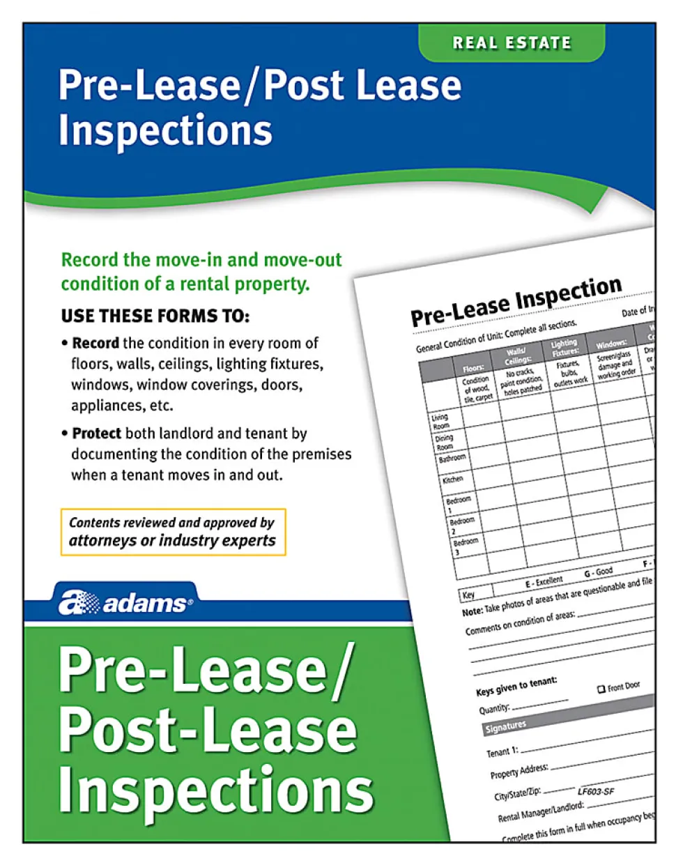 Adams® Pre-Lease & Post-Lease Inspections