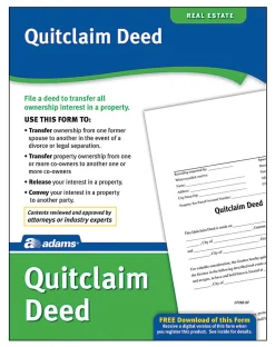 AdamsĀ® Quitclaim Deed