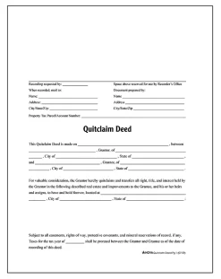 Adams® Quitclaim Deed