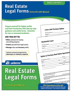 Adams® Real Estate Legal Forms Kit, 8 1/2" x 11"