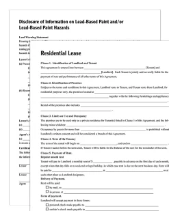 Adams Residential Lease