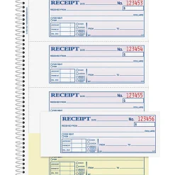 Adams Spiral 2-part Money/Rent Receipt Book - 200 Sheet(s) - Spiral Bound - 2 Part - 2.75