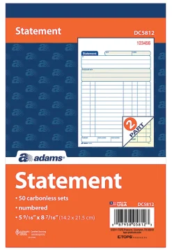 Adams® Statement Book, 5 9/16" x 7 15/16"