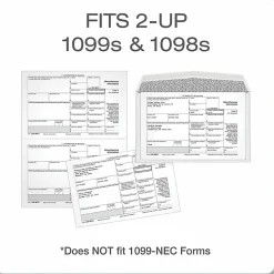 Adams 1098/1099 Tax Form Envelopes - Document - 9" Width x 5 5/8" Length - Gummed - White - 24 / Pack