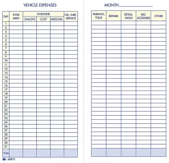 Adams® Vehicle Expense Book