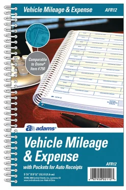 Adams® Vehicle Mileage And Expense Book, 5 1/4