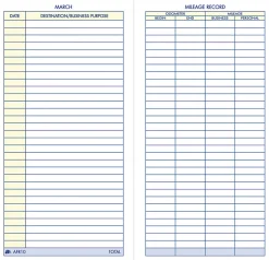 Adams® Vehicle Mileage Book, 3 1/4" x 6 1/4"