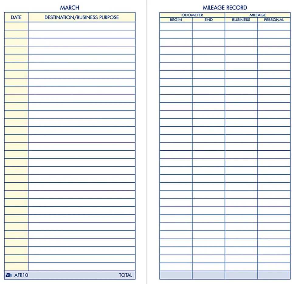 Adams® Vehicle Mileage Book, 3 1/4" x 6 1/4"