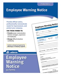 AdamsĀ® Warning Notice Forms