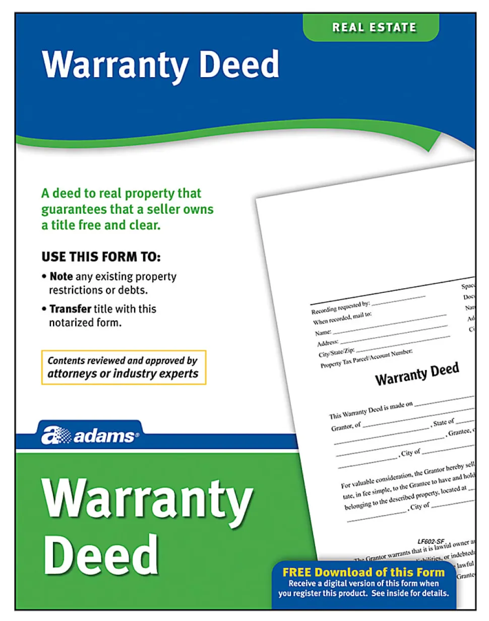 Adams® Warranty Deed
