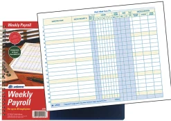 Adams® Weekly Payroll Book, 8 1/2