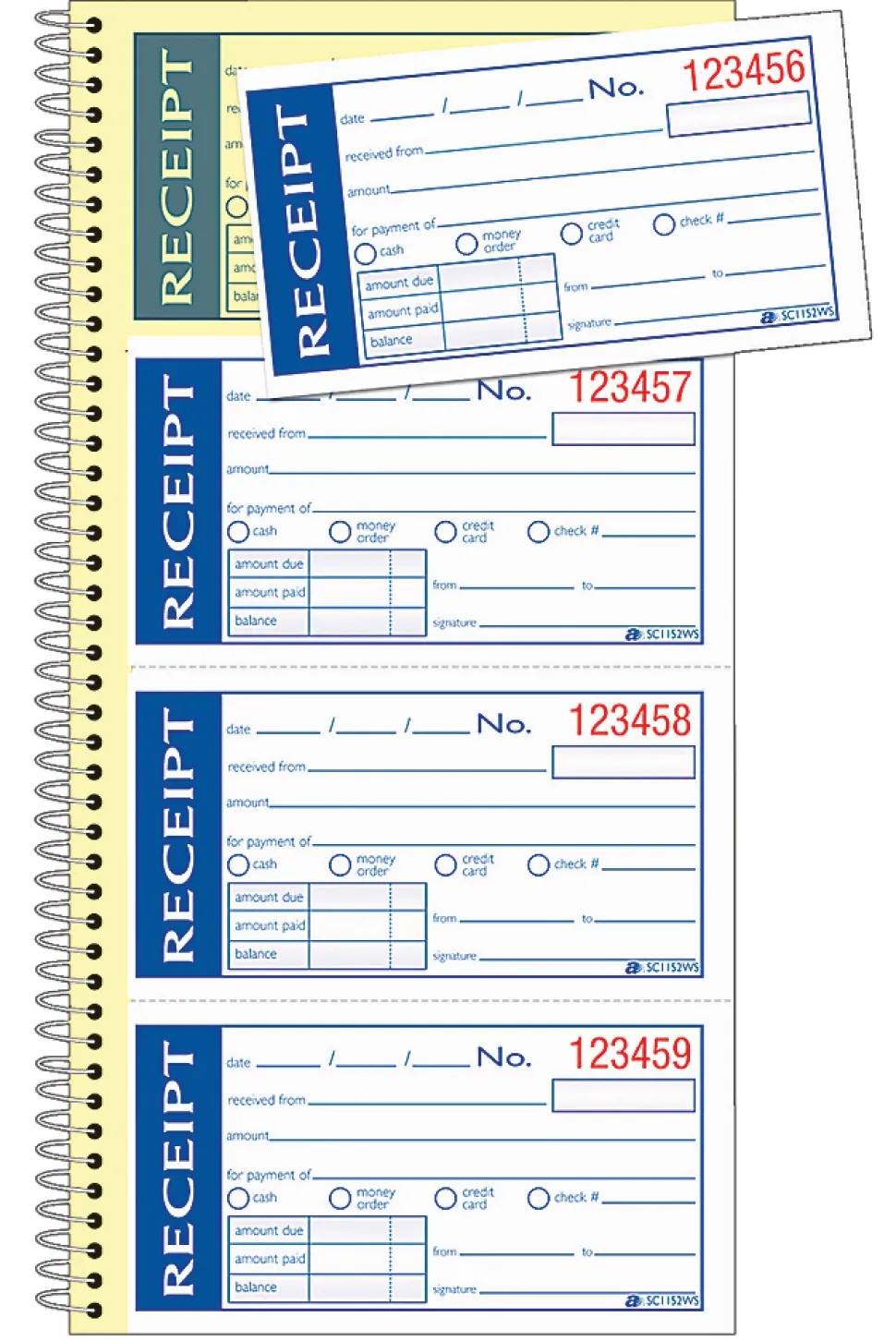 Adams® Write N' Stick Receipt Book, 5 1/4" x 11", 2-Part, Book Of 200 Sets