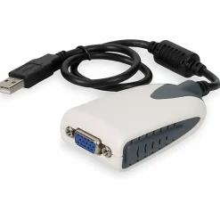 AddOn USB A 2.0 Male to VGA Female Black Adapter, USB2VGA