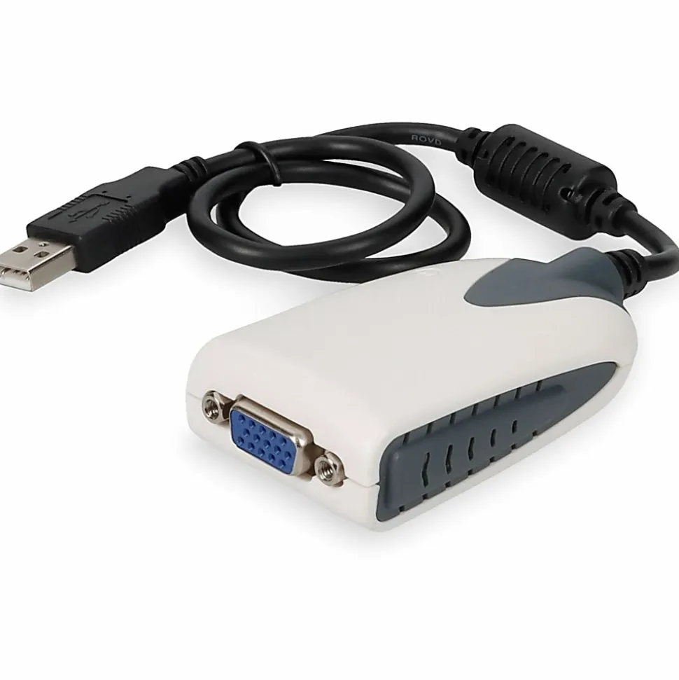AddOn USB A 2.0 Male to VGA Female Black Adapter, USB2VGA