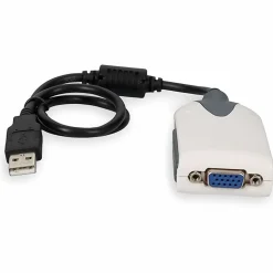 AddOn USB A 2.0 Male to VGA Female Black Adapter, USB2VGA