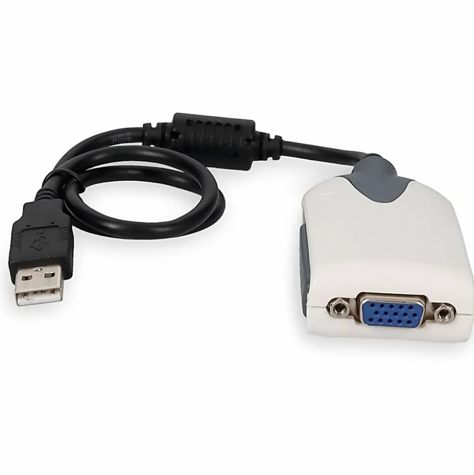 AddOn USB A 2.0 Male to VGA Female Black Adapter, USB2VGA