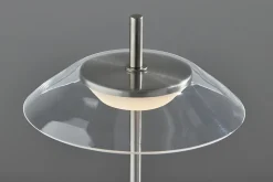Adesso ADS360 Ako LED Cordless Table Lamp, Steel with Clear Acrylic White Shade