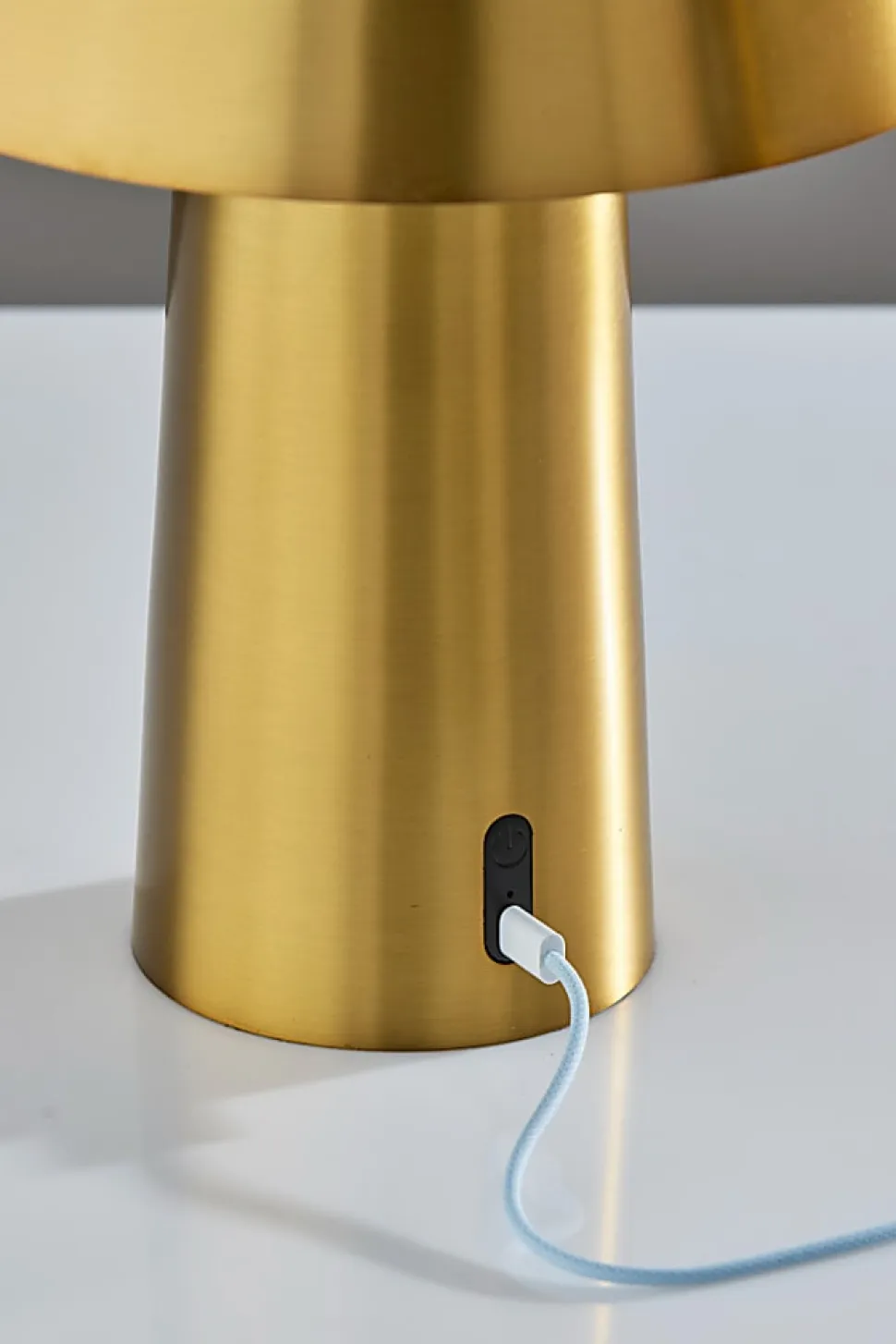 Adesso ADS360 Pina LED Cordless Table Lamp, Antique Brass