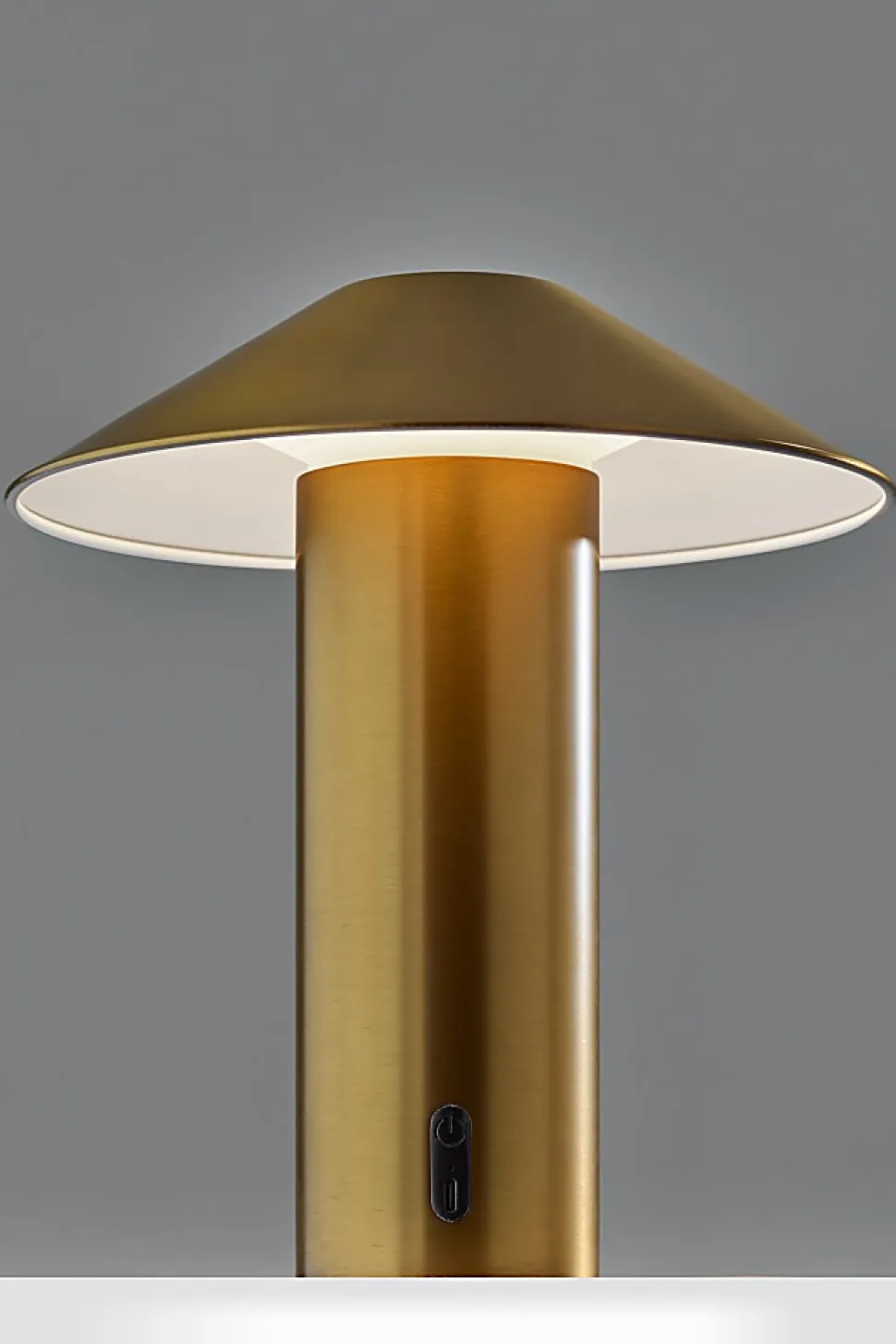 Adesso ADS360 Pina LED Cordless Table Lamp, Antique Brass