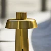 Adesso ADS360 Pirlo LED Cordless Table Lamp, Antique Brass