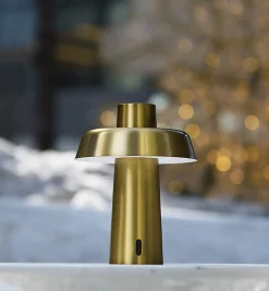 Adesso ADS360 Pirlo LED Cordless Table Lamp, Antique Brass