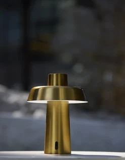 Adesso ADS360 Pirlo LED Cordless Table Lamp, Antique Brass