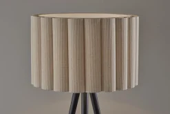 Adesso Caldwell 61"H Floor Lamp, Beige/Black